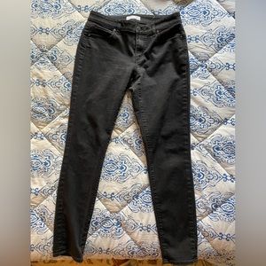 Loft curvy skinny black jeans size 27/4